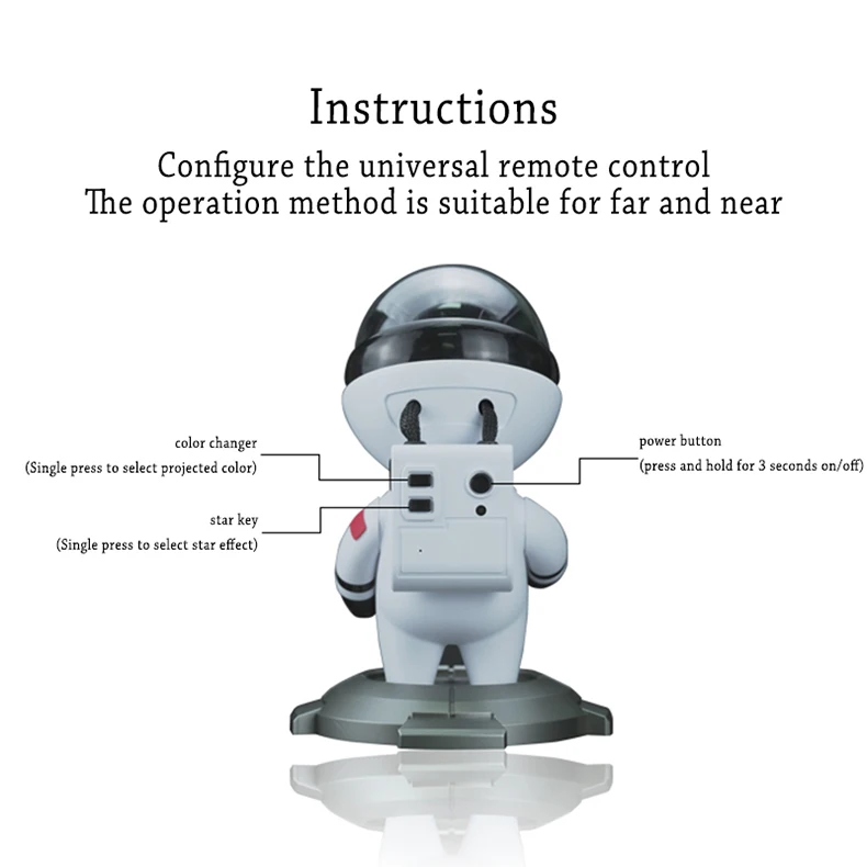Wholesales Dropshipping Astronaut Starry Projector Star Light Night Light Bedroom Projection Lamp Room Decoration