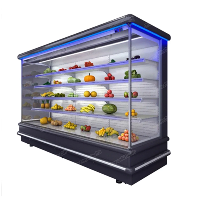3M Multideck Open Chiller Supermarket Equipment Fruit Vegetable Display Refrigerator Chiller Refrigerator