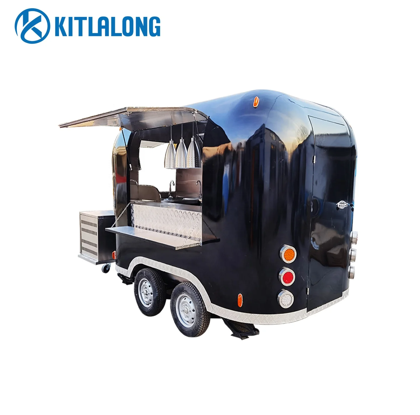 Kitlalong 2022 American Popular Street Outdoor Fast Food Carts Vending Concession Street Fast  Food Truck