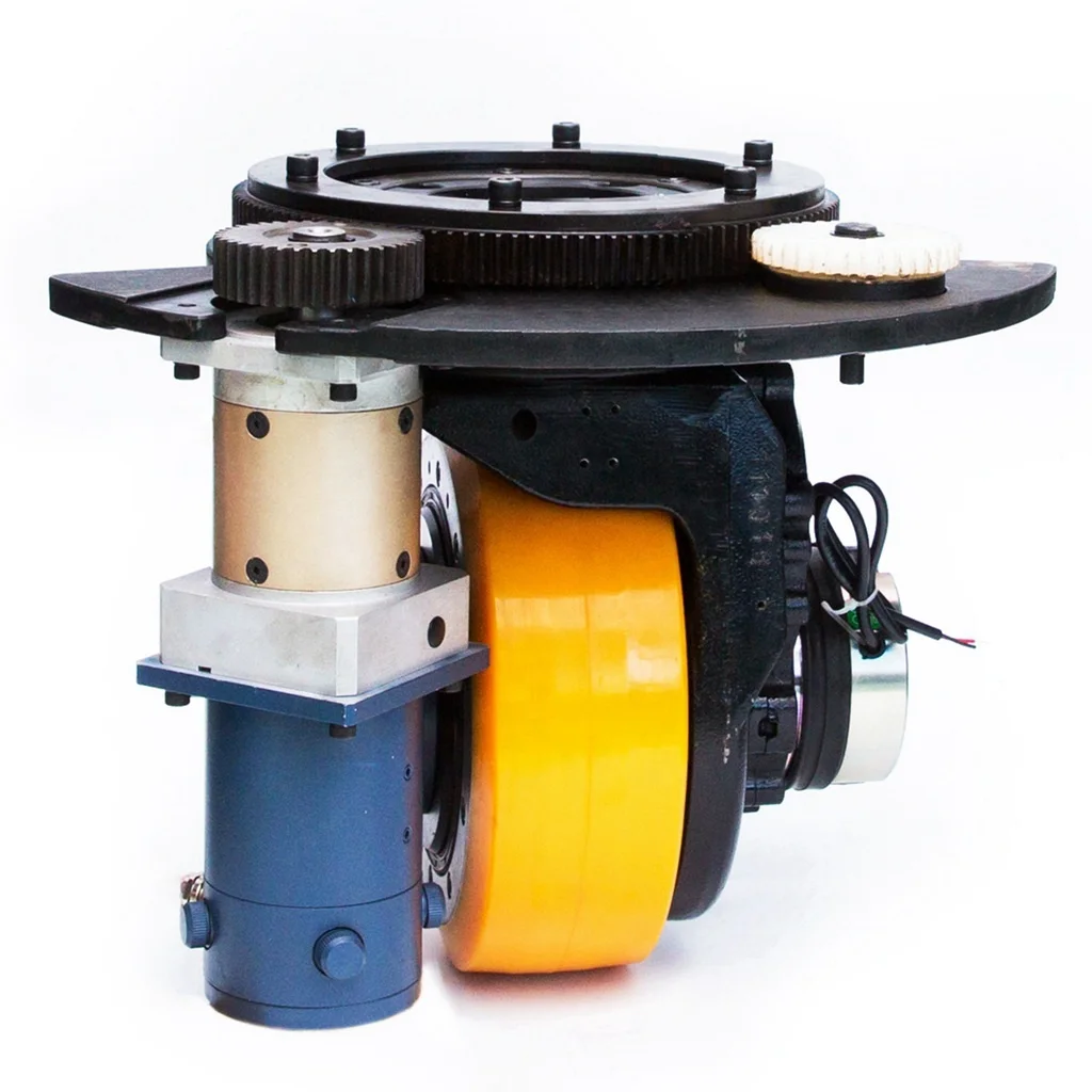 1200W 250mm Horizontal PMSM permanent synchronous motor in Wheel for  storage AGV uplif traction