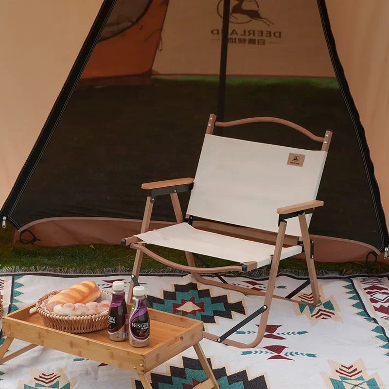 Deerland High Quality Light Weight Aluminium Kermit Chair Oxford Fabric with PU Coating Camping Folding Chair