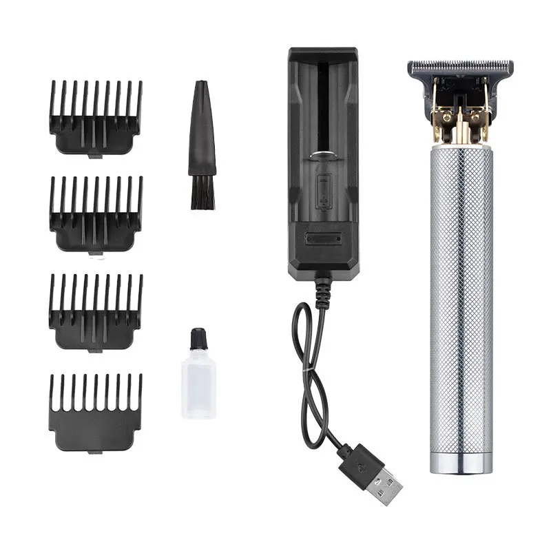 2022 hot sale Barber Professional Hair Cordless LCD USB Hair Trimmer Gold Silver t9 Hair Cutting Machine barbe