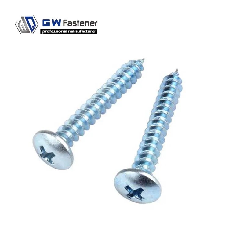 Zinc Self Tapping Screw Phillip Pan Head Screw Zinc Plated 6g 8g 10g 12g Sheet Metal Screw