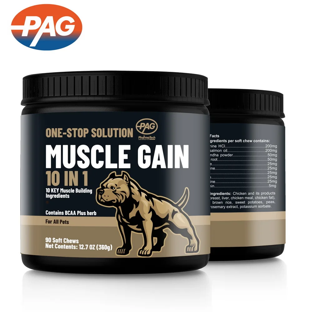 10-In-1 High Protein Racing Dogs Muscle Delicious Flavor Pet Health Care Supplements Product Muscle Gain Vitamins For Dogs