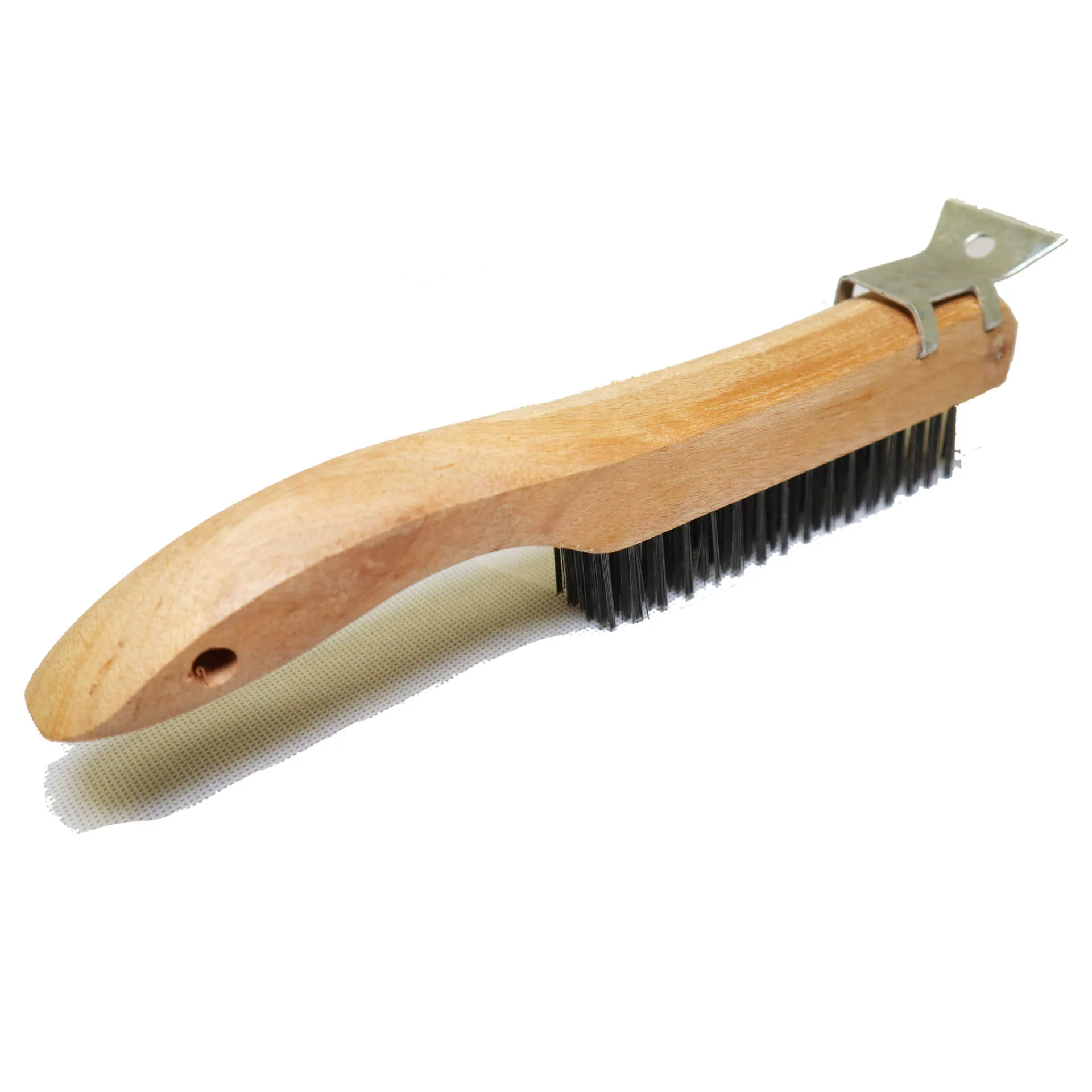 Metal Hard Brush Bristle Wire Brush Stainless Steel Wire Brush With Wooden Handle