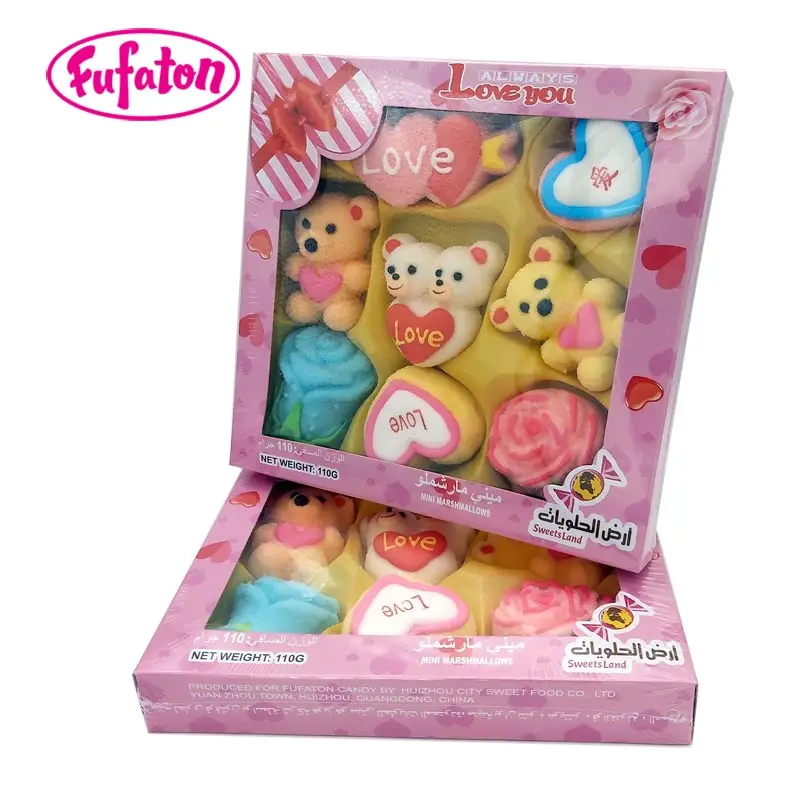 Hot Sell fruit flavored marshmallow confectionery boxes