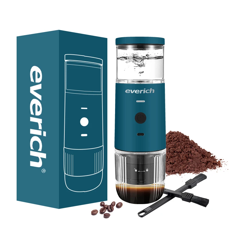 Popular Design Portable Coffee Grinder With Drip Coffee Function Easy To Use Black Coffee Maker