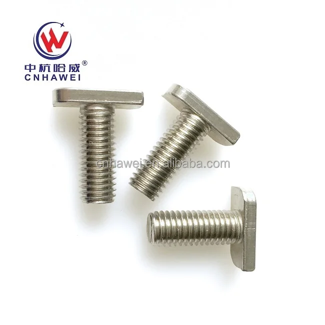 904L Factory Stainless Steel Hammer Head Bolts T-Head DIN188 Wholesale Plain Finish