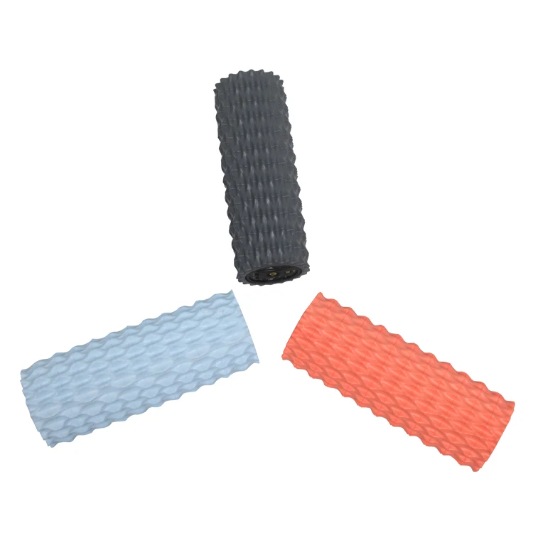 Wholesale yoga sport gym vibrating foam roller long set orange muscle peanut silicone rubber massage ball set