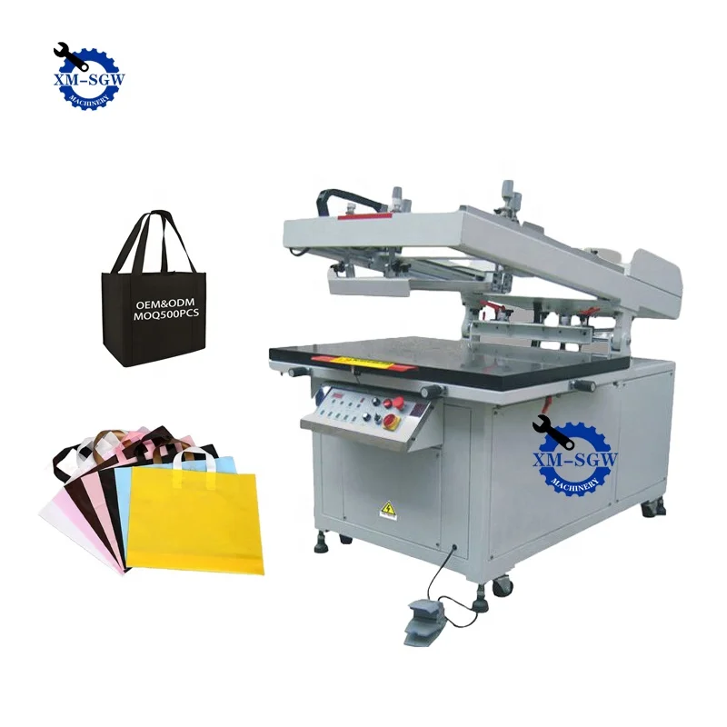 High Accuracy Oblique Arm Serigraphy Semi Automatic Ablique-arm Type Flat Screen Printing Machine 1 Colour Silk Screen Printer