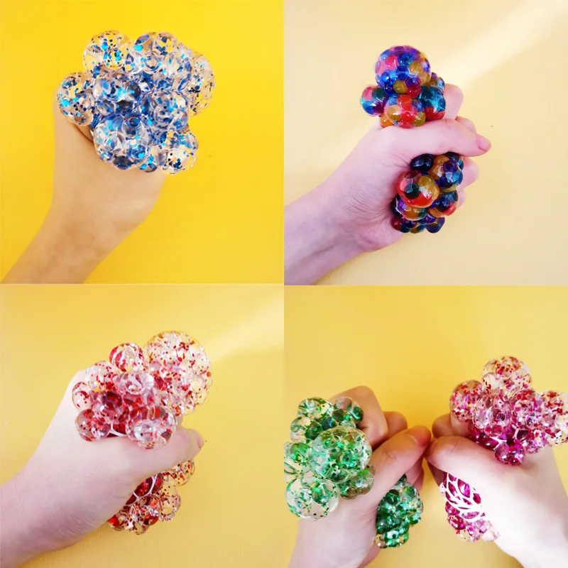 Colored Bead Grape Vent Ball Antistress Stress Relief Fidget Toy Squishy Stressball For Kids Adults Toys Wholesale