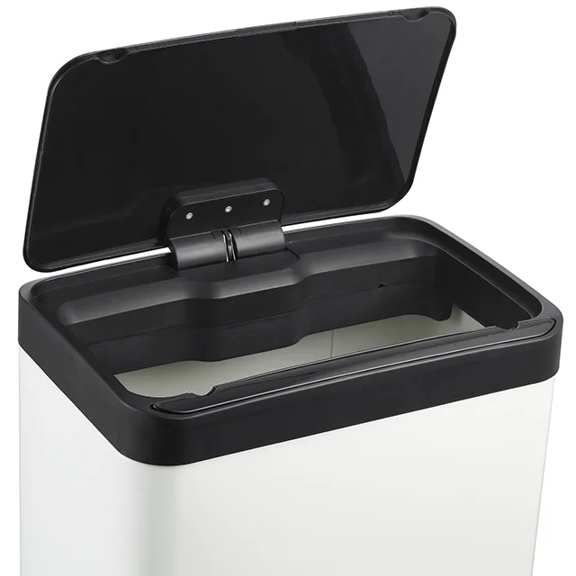 12 Gallon Pressing Type Waste Bin Touch Operated Trash Can for Home Office