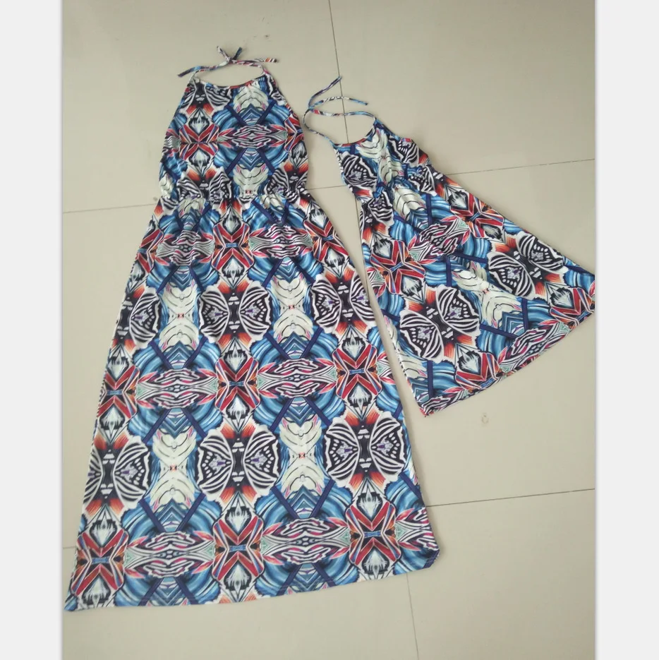 
Spring European and Bohemian mommy and kid outfit baby skirt female dress 