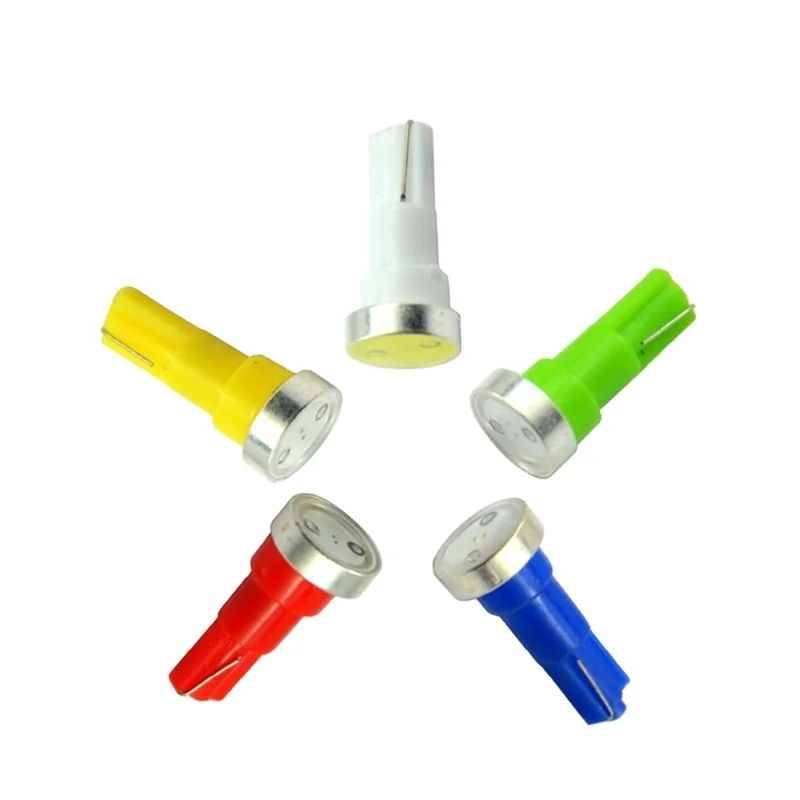 T5 led car dashboard light instrument automobile door Wedge Gauge reading lamp bulb 12V 1W  Car Styling white red