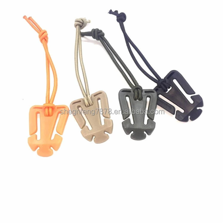 Molle backpack carabiner EDC tool webbing buckle elastic cord hang buckle clip