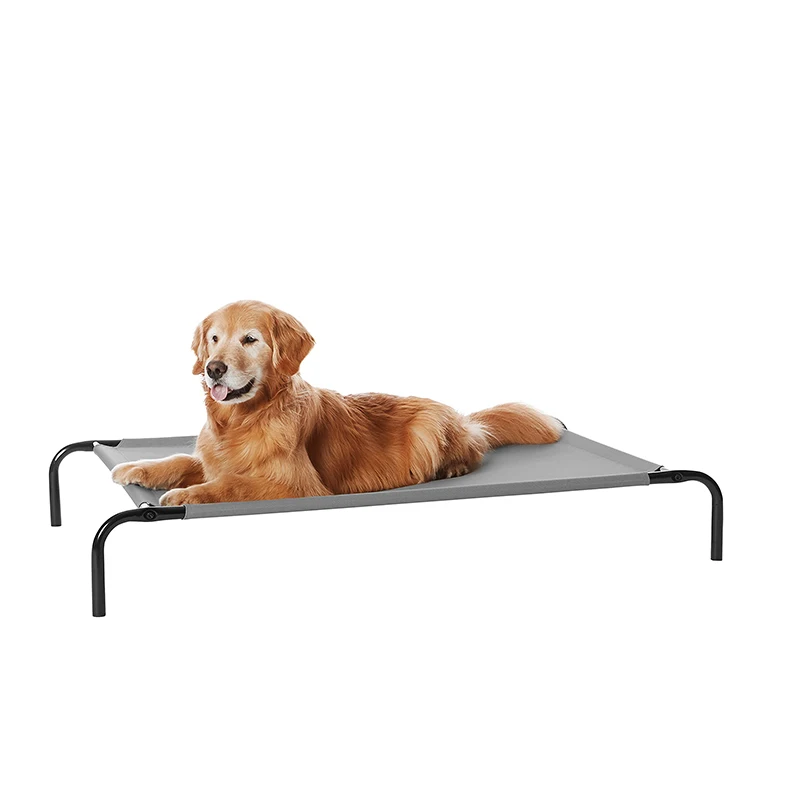 Custom pet nest metal frame large dog bed breathable fabric washable bed for dogs
