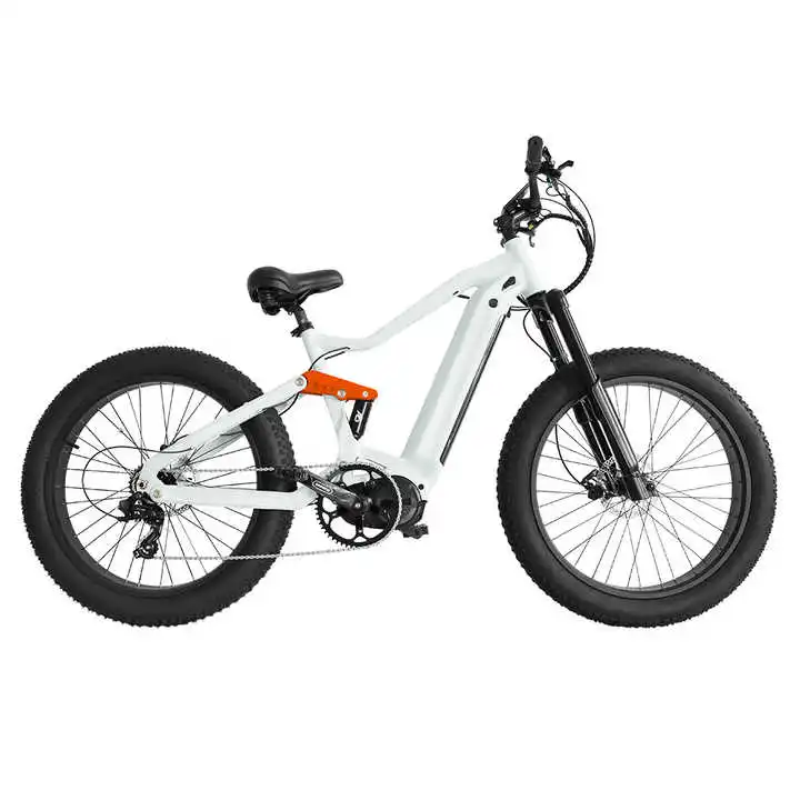 2025 mid drive full suspension ebike 1000w mid drive with fat tire