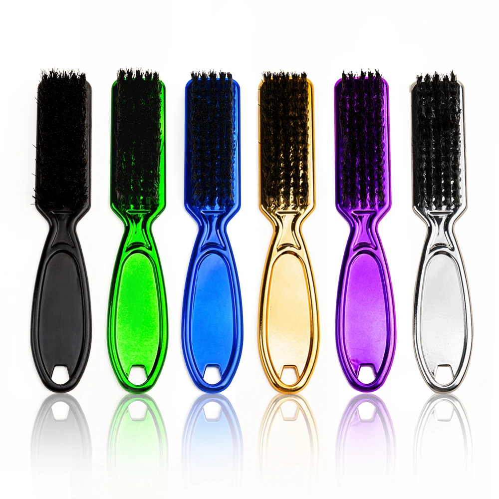 Salon men Duster hair cutting neck handle clean Clipper Nail Tool nylon electroplating Beard brush