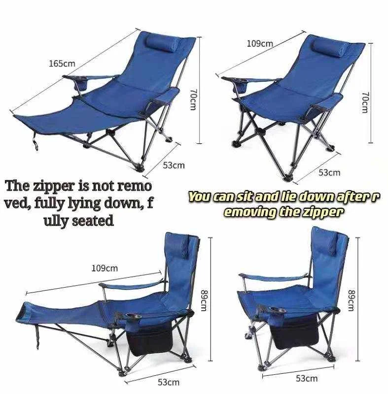 
Outdoor folding beach chair portable picnic barbecue fishing chair lunch break siesta hospital escort recliner 