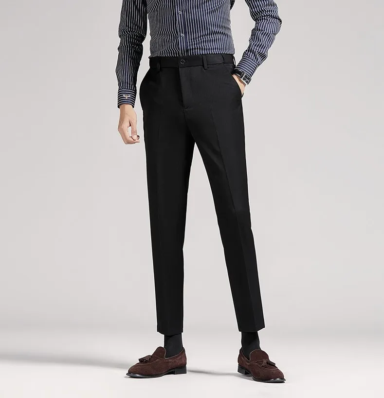 Formal Business Straight Pants Suit Trousers For Office Men