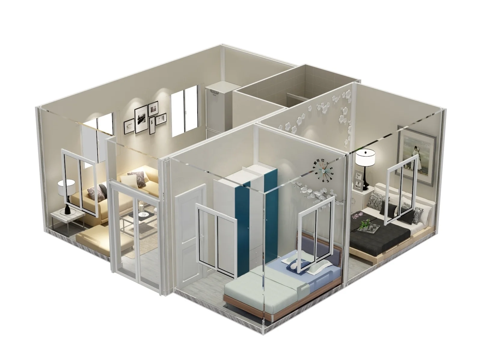 Экономичный расширяемый контейнерный дом жилой мобильный прочный складное зарядное устройство на солнечной