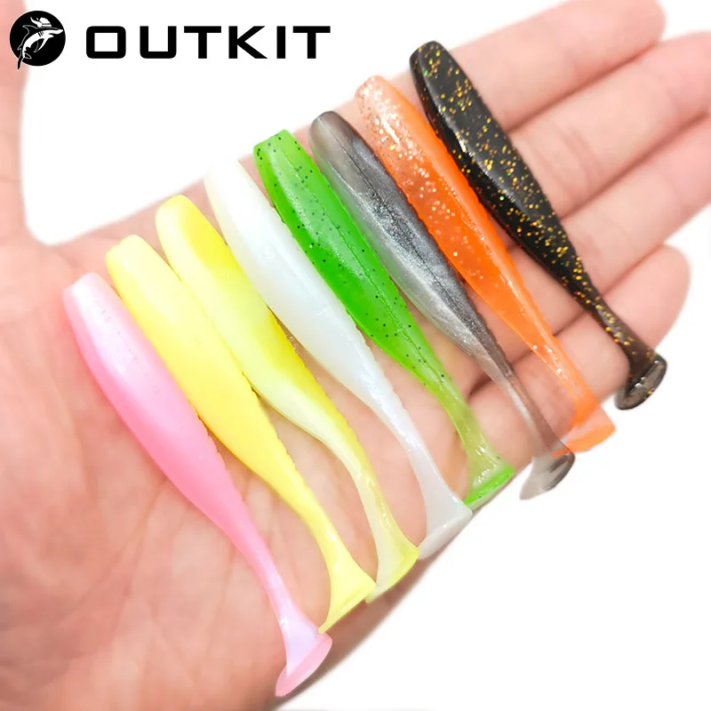 OUTKIT New 20pcs/Wobblers Carp Fishing Soft Lures Silicone Artificial Baits Fishing Goods Lures for Fishing