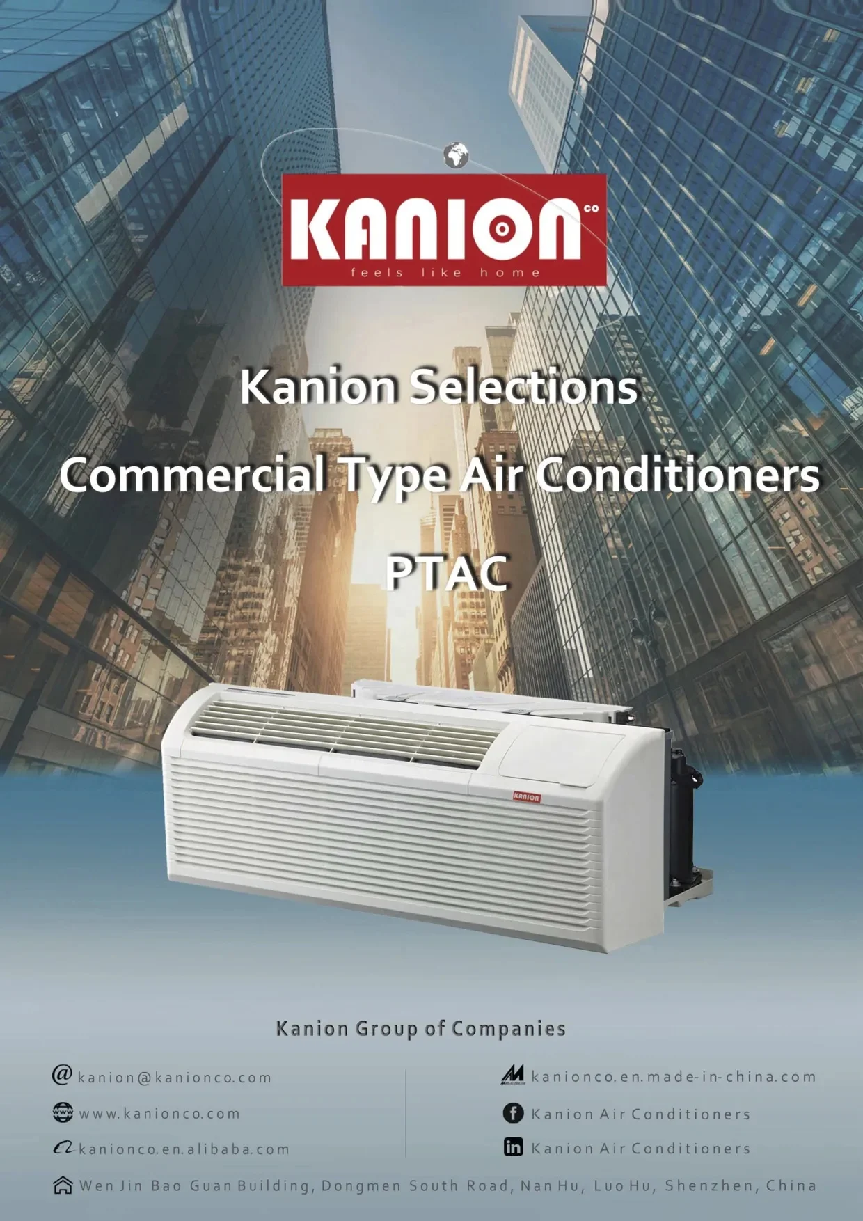 Packaged Terminal Air Conditioner PTAC Cooling only with Electric Heater 9000BTU 208 - 230V Fixed Frequency air conditioning