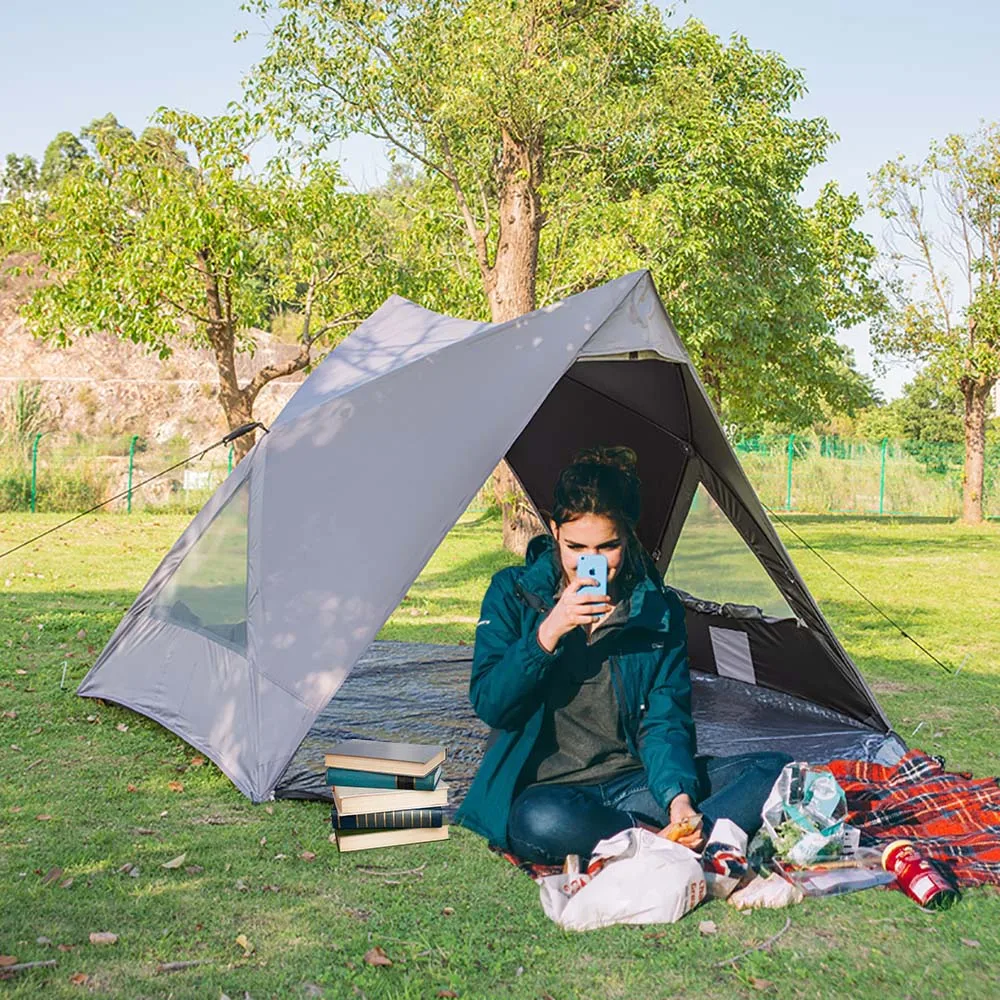 2 Person Instant Pop Up Lightweight Camping Tent, Outdoor Easy Set Up Automatic Family Travel Tent,