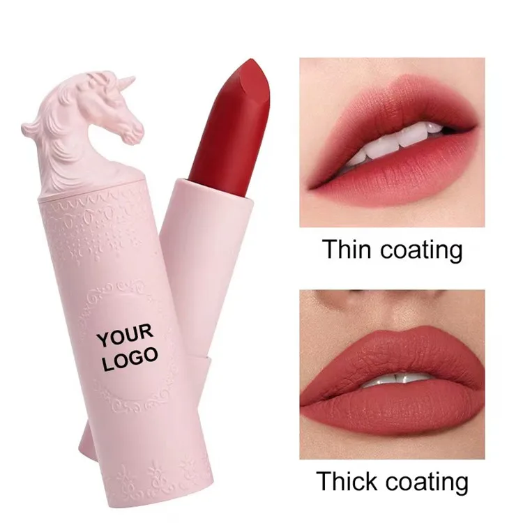 Unique Design Pink Tube Customized Matte Waterproof Lipstick Nutritious 22 Colors Makeup Lipstick