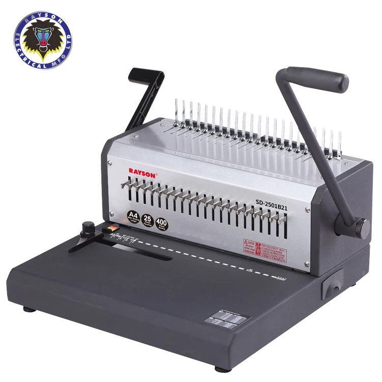 Customizable Comb Binder Puncher SD-2501B21 Plastic Rubber Ring Office Manual Paper Punching Binding Machine