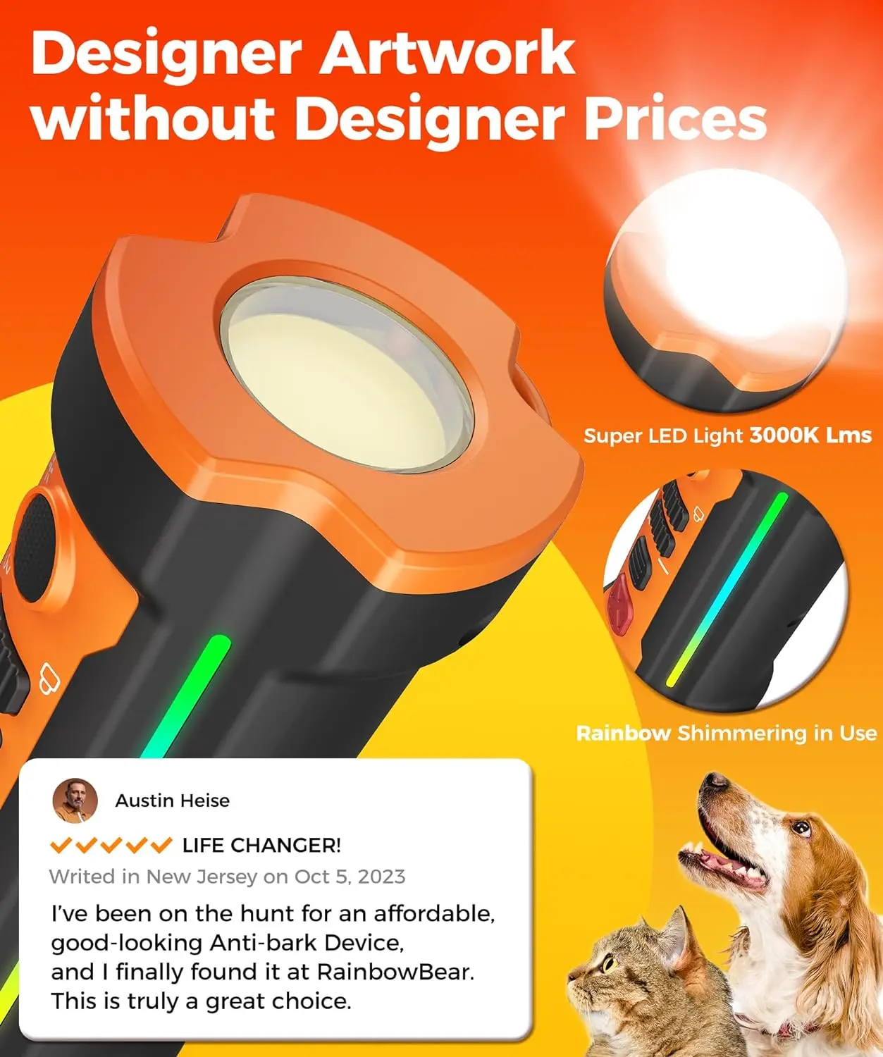 Repellent Wild Dogs Professional Anti Barking Ultrasonic Tool Portable Handheld Powerful Scared Original Ultrasonic Dog Repeller