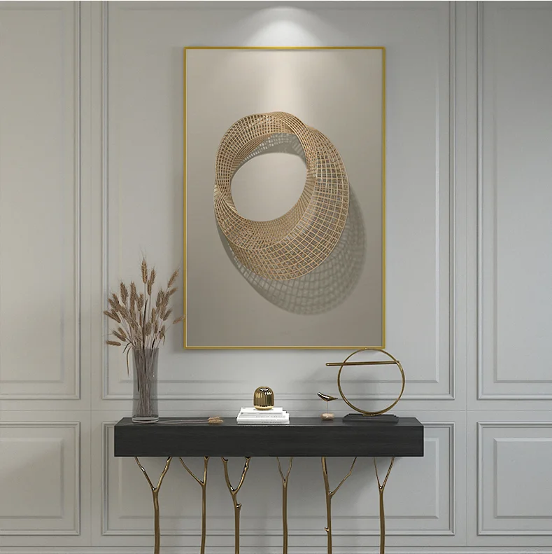 Minimalist Painting Abstract 3D Stereo Wall Decor Art  Home Decor Vertical Hanging Wall Art Canvas