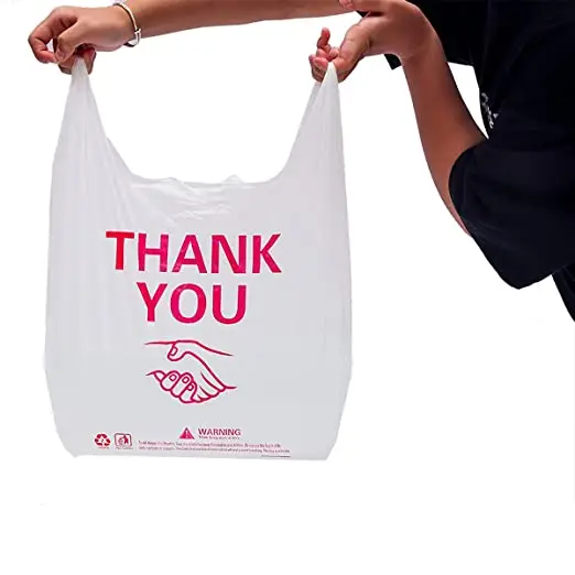 China Manufacturer for Grocery bulk Retail Store disposable Heavy Duty with handles shopping t shirt bags