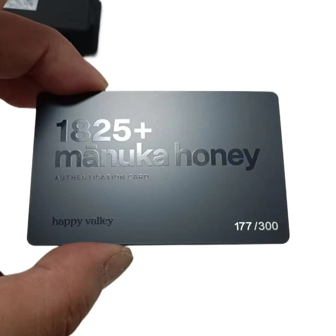 Металлическая карта NFC UV печать металлическая ID Персонализированная черная девственная нержавеющая сталь Бизнес VIP Карты