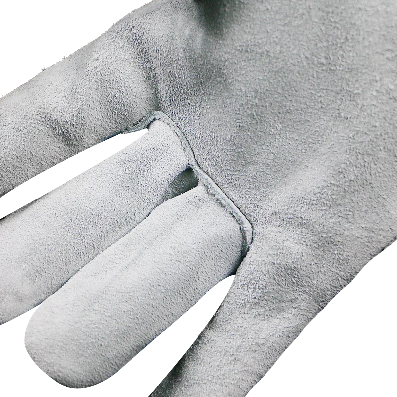 Wholesale Economy cow split hand protective  Leather Palm Canvas Safety Cuff Tig Welding Gloves Sell Work Gloves