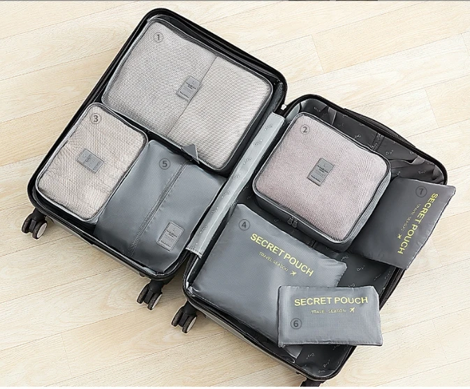Factory Wholesale Lightweight Suit Travel Luggage Clothes Organizer Bags 3 Packing Cubes Travel Bag