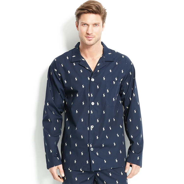 Новинка 2022, модная Домашняя одежда, пижамы с принтом для пар, мужские пижамы из полиэстера/хлопка, мужские топы