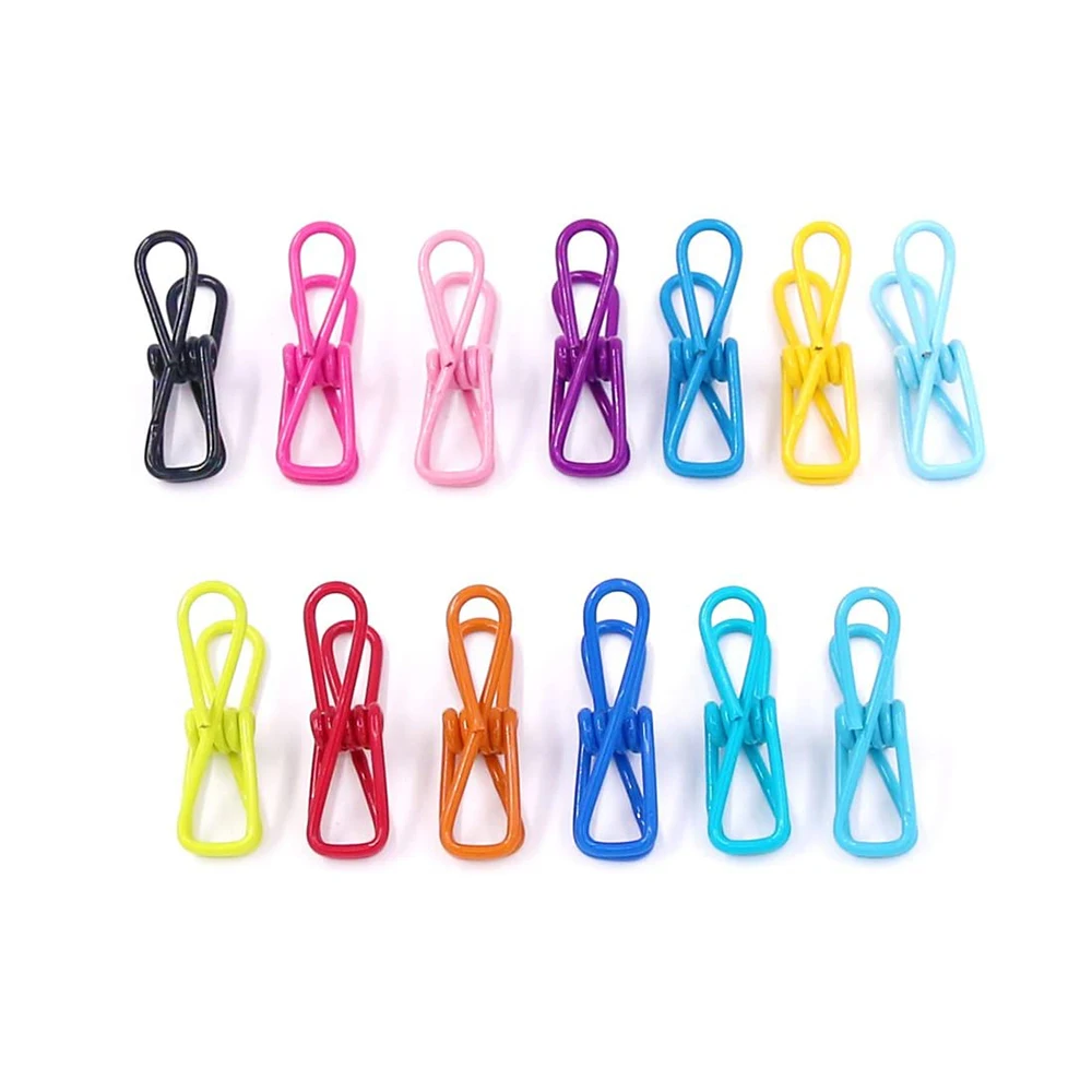 5.5CM Clothes Multi-Purpose Hanging Clips Hooks Metal Wire Clip Windproof Clothespin Metal Clips