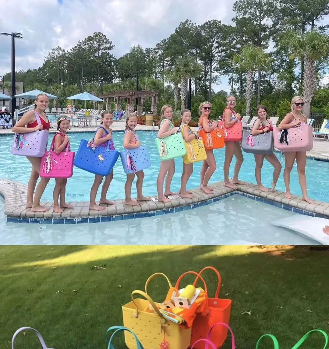 Storage Hole Shoulder Travel Bag EVA Neoprene Pet Handbag Summer Swimming Beach Pouch Big Dirty Clothes Basket