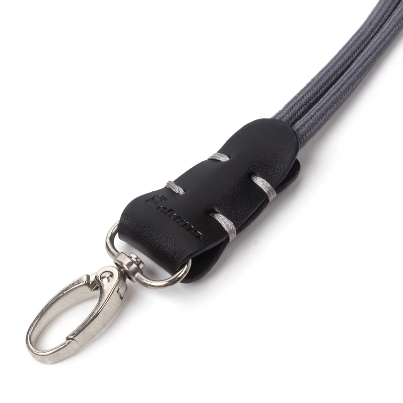 Wholesale Round Rope Lanyards Nylon Durable Leather Round Lanyard With High Quality