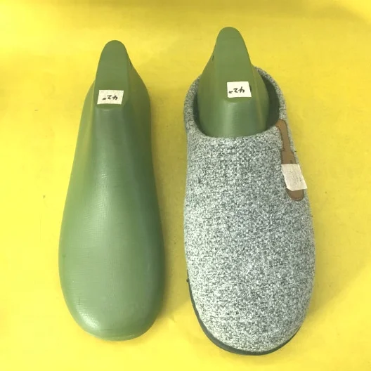 Man felting slippers shoes mold plastic shoe making lasts