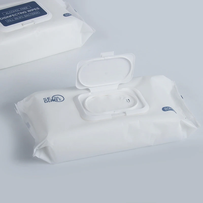 80pcs alcohol free kill 99.9% bacteria cleaning wipes OEM wet wipes