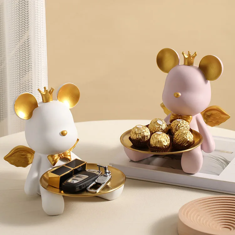 Violent Bear Key Storage Ornaments Living Room Foyer Cabinets TV Wine Cabinets Office Desk Decorations