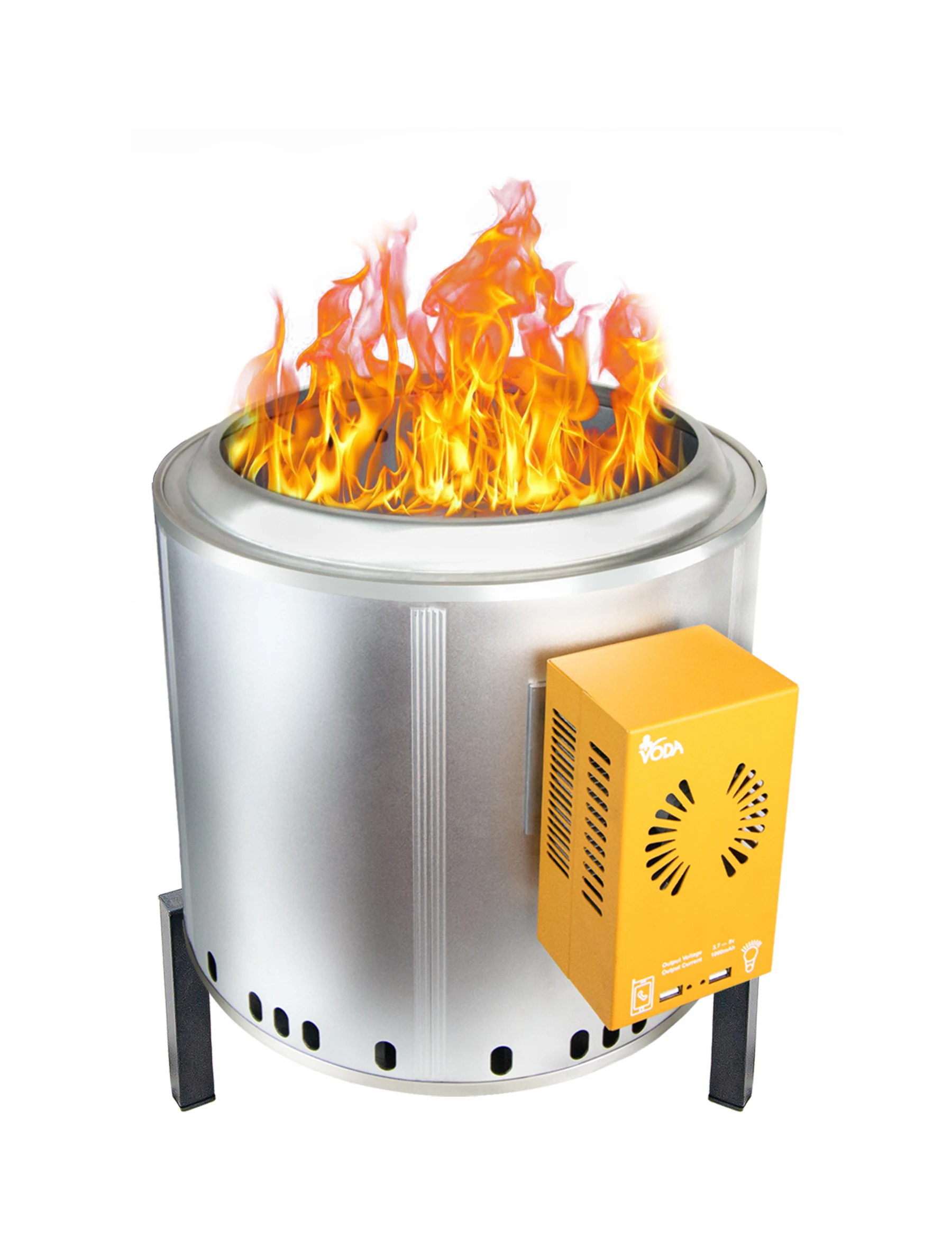 Outdoor Barbecue 15 inch Stove Wood Fire Pit Metal Smokeless detachable Camping Hiking Stove