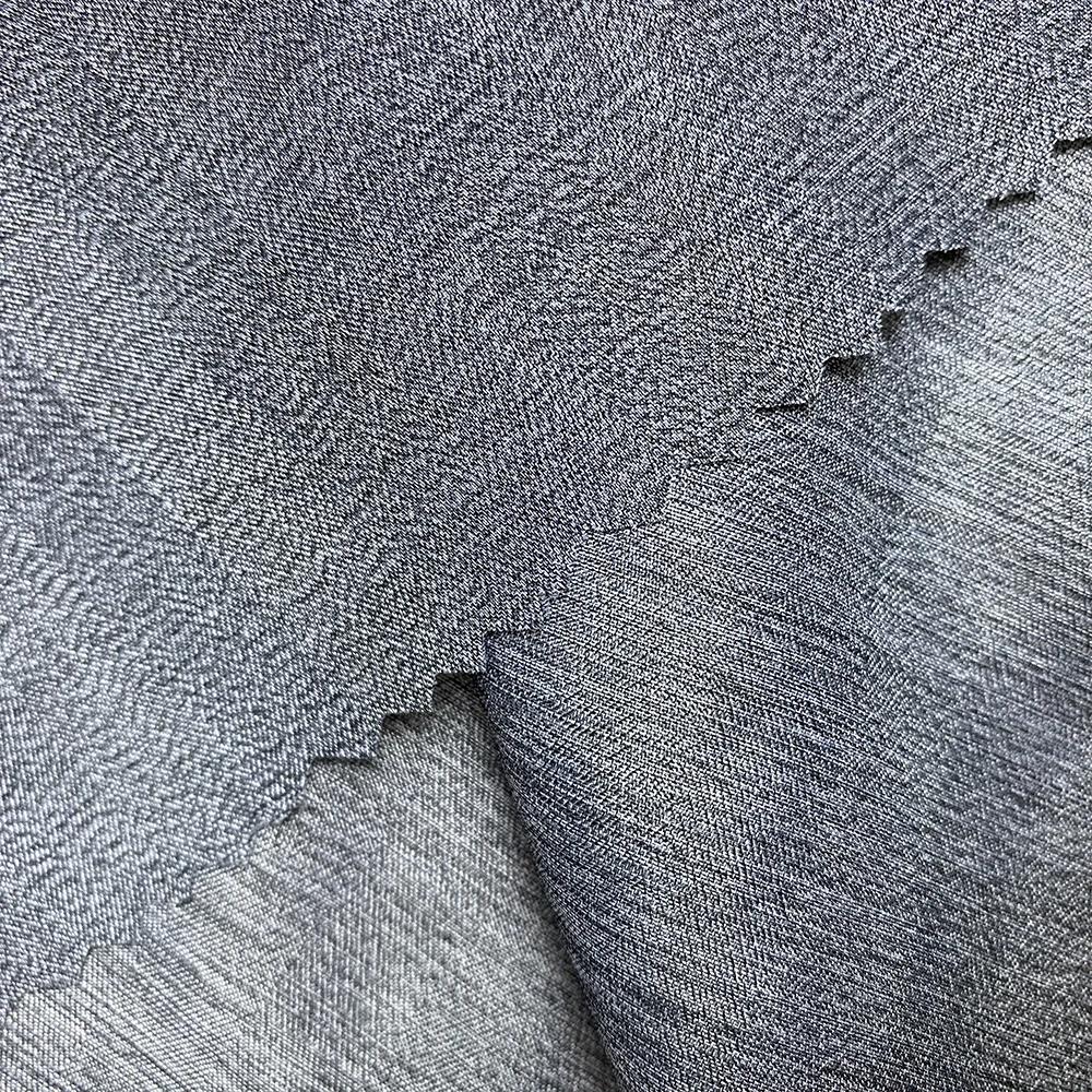 Popular Product Poly Two-tone Fabrics Melange Grey Chiffon Fabric for Cloth