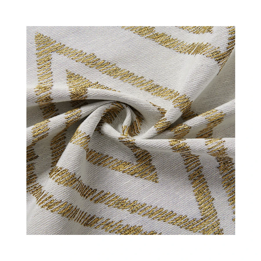 Factory Customized Geometric Jacquard Design Fabric Home Curtain Fabric Roll