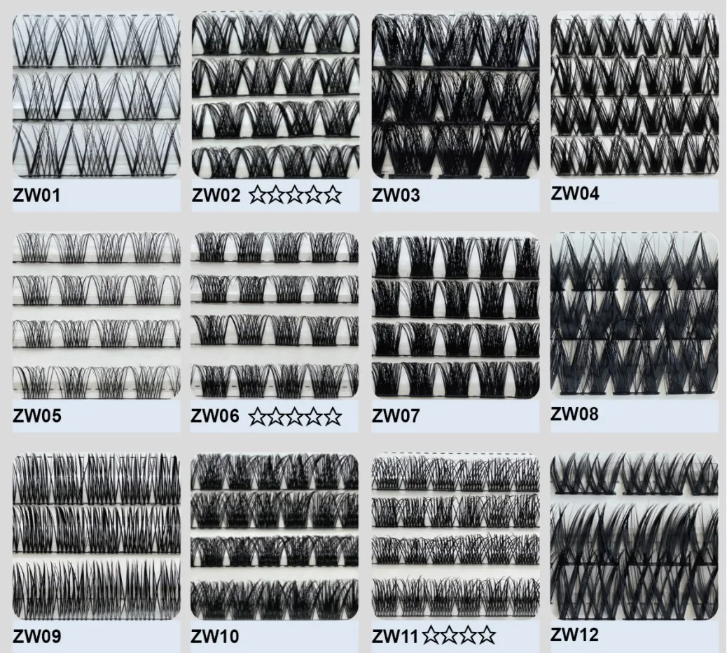 Wholesale Glue-based Superfine Band Diy Pre Cut Segment Eye Lashes C D Curl 3D Cluster Eyelash Diy Lash Extension Kit