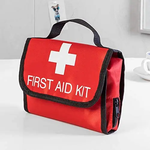 Ori-Power Small Red First Aid Bag Empty Travel First Aid Kit Pouch Compact Rescue Storage Survival Medicine