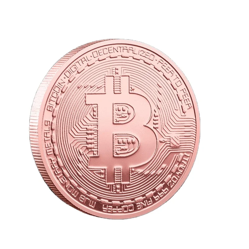 Customized copper steel alloy material BTC exquisite gift commemorative coin