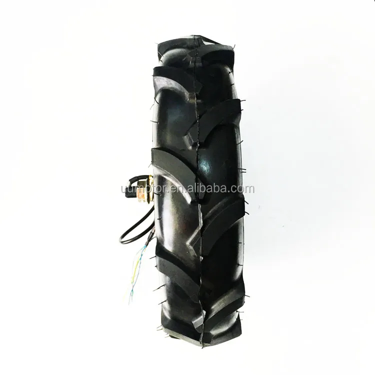 max load 250kg 1200w  brushless dc 16 inch tractor road tire single shaft servo robot hub motor